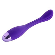 Фиолетовый вибратор Indulgence Slender G Vibe - 21 см. - фото, цены