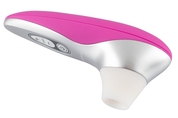 Розово-серебристый бесконтактный стимулятор клитора Womanizer Pro 40 - фото, цены
