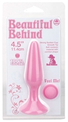 Розовая анальная пробка Beautiful Behind Silicone Butt Plug - 11,4 см. - фото, цены