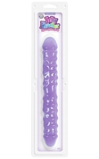 Фиолетовый двусторонний фаллоимитатор Double Dong Ripple - 30 см. - фото, цены