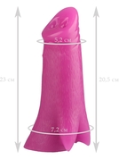 Розовая анальная втулка в виде поросячьего пятачка - 23 см. - фото, цены