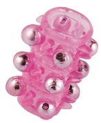 Розовая насадка c шариками Pleasure Sleeve - фото, цены