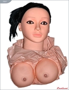 Надувная секс-кукла «Брюнетка» с реалистичной вставкой и вибрацией - фото, цены
