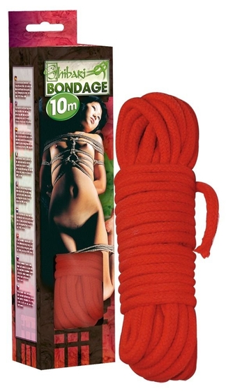 Красная верёвка для бондажа - 10 м. - фото, цены