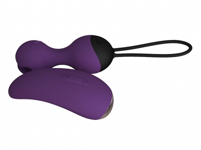 Фиолетовые виброшарики с вибропультом SuperNova - фото, цены