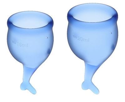 Набор синих менструальных чаш Feel secure Menstrual Cup - фото, цены