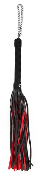 Черно-красная многохвостая плеть-флоггер - 41 см. - фото, цены