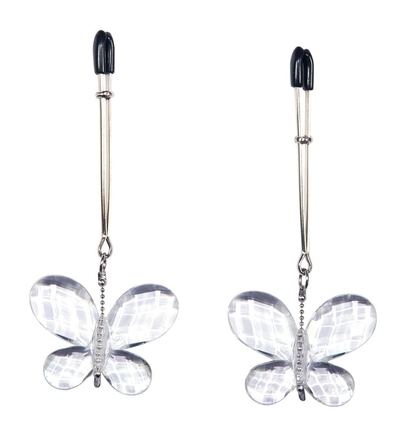 Зажимы для сосков с подвесками-бабочками Butterfly Clamps - фото, цены