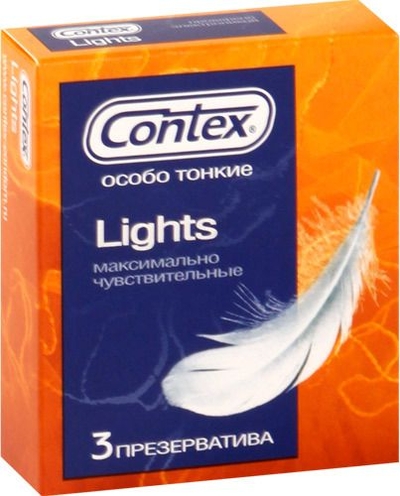 Особо тонкие презервативы Contex Lights - 3 шт. - фото, цены