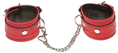 Красные кожаные наручники X-Play - фото, цены