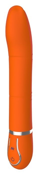 Оранжевый вибратор Crystal Curiosity - 22 см. - фото, цены