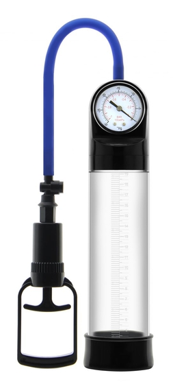 Прозрачная вакуумная помпа Erozon Penis Pump с манометром - фото, цены