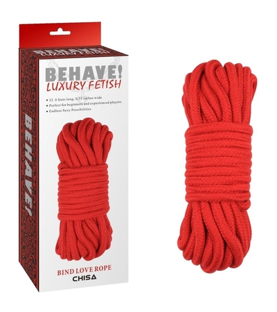 Красная веревка для шибари Bing Love Rope - 10 м. - фото, цены