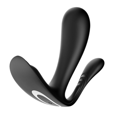 Черный анально-вагинальный вибромассажер Top Secret+ - фото, цены