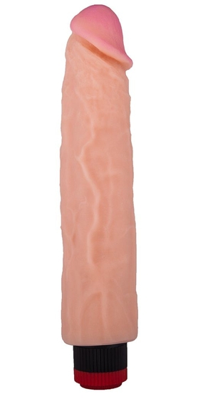 Вибратор-реалистик с розовой головкой - 26,2 см. - фото, цены