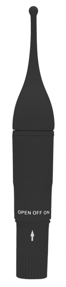 Черный клиторальный вибромассажер Clitoral Tickler - 16,2 см. - фото, цены