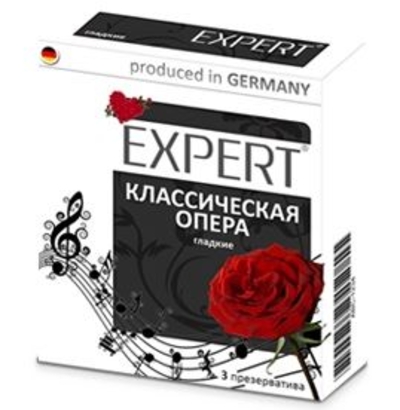 Гладкие презервативы Expert Классическая опера - 3 шт. - фото, цены