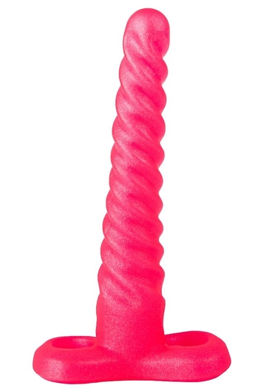 Спиралевидный гелевый плаг розового цвета - 15 см. - фото, цены