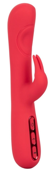 Розовый вибромассажер-кролик Throb Pulse - 21,5 см. - фото, цены