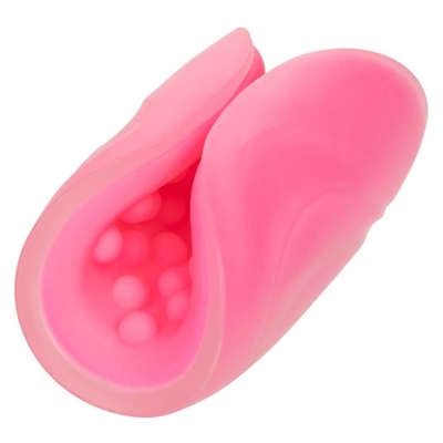Розовый рельефный мастурбатор Beaded Grip - фото, цены