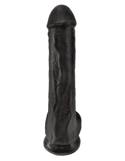 Чёрный фаллоимитатор на присоске 13 Cock with Balls - 35,6 см. - фото, цены