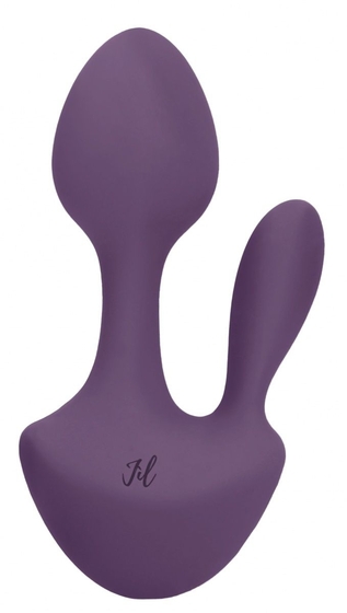 Фиолетовый анально-вагинальный вибратор Sofia - 13 см. - фото, цены