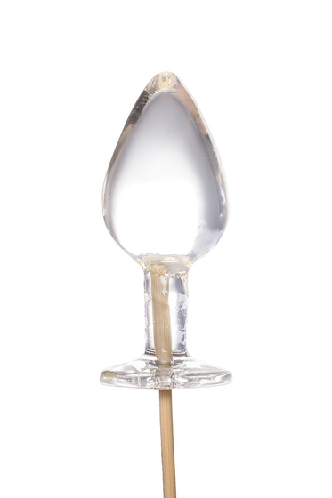 Прозрачный леденец в форме малой анальной пробки со вкусом пина колада - фото, цены
