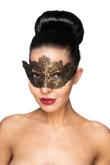 Золотистая карнавальная маска Курса - фото, цены