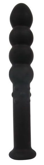 Черный анальный стимулятор-елочка - 20 см. - фото, цены