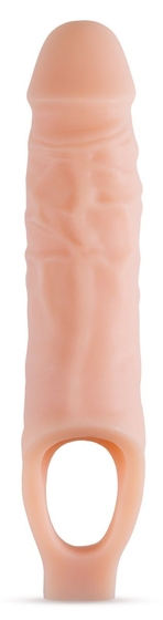 Телесный реалистичный фаллоудлинитель 9 Inch Silicone Cock Sheath Penis Extender - 22,86 см. - фото, цены