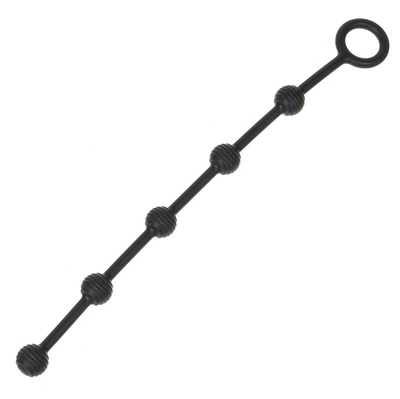 Черная анальная цепочка с кольцом - 30 см. Fff - фото, цены