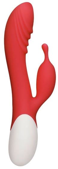 Красный вибратор-кролик G Ignite с функцией нагрева - 20,8 см. - фото, цены