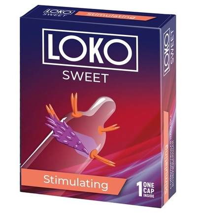 Стимулирующая насадка на пенис Loko Sweet с возбуждающим эффектом - фото, цены