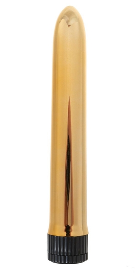 Золотистый классический вибратор - 18 см. Fff - фото, цены
