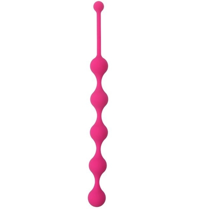 Розовая анальная цепочка See You Five Beads Anal - 28,1 см. - фото, цены