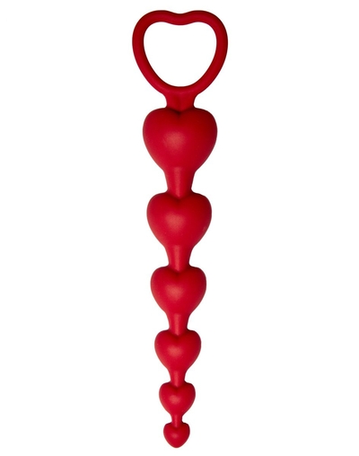 Бордовая анальная цепочка Love Beam - 19 см. - фото, цены