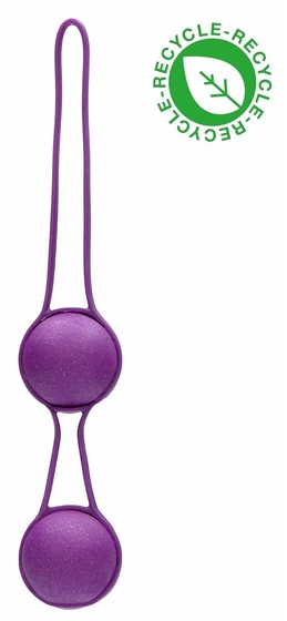 Фиолетовые вагинальные шарики Geisha со шнурком - фото, цены