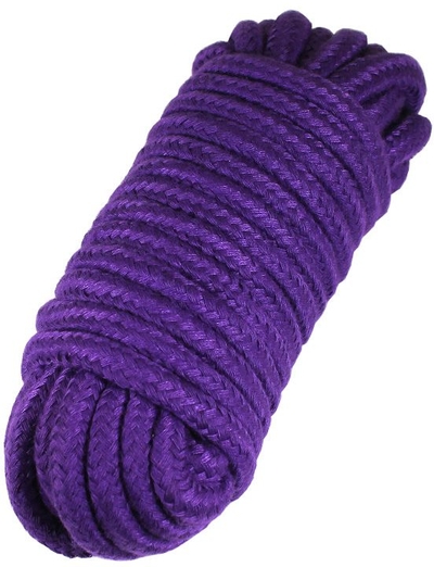 Фиолетовая верёвка для бондажа и декоративной вязки - 10 м. - фото, цены