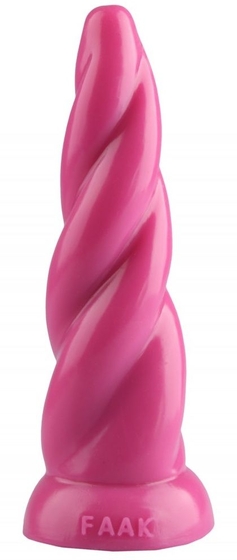 Розовая коническая спиральная анальная втулка - 22,5 см. - фото, цены
