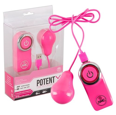 Розовое виброяйцо с контроллером Potent Usb For Orgasm - фото, цены