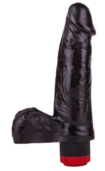 Чёрный виброфаллос со встроенным пультом - 16,5 см. - фото, цены