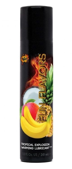 Разогревающий лубрикант Fun Flavors 4-in-1 Tropical Explosion с ароматом тропических фруктов - 30 мл. - фото, цены