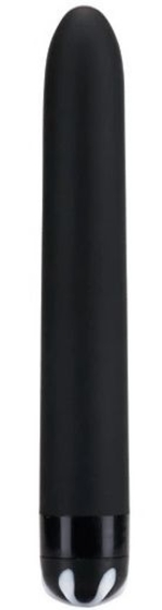 Черный гладкий вибромассажер Aqua Silk - 15,5 см - фото, цены