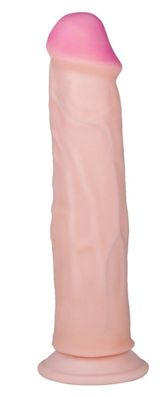 Фаллоимитатор с розовой головкой ART-Style №29 на присоске - 22 см. - фото, цены