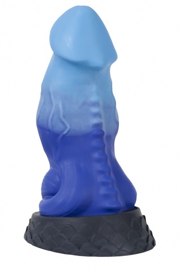 Синий фаллоимитатор Ночная Фурия Large+ - 26 см. - фото, цены