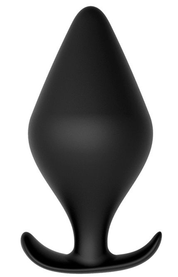 Черная анальная пробка Plug With T-handle - 11 см. - фото, цены