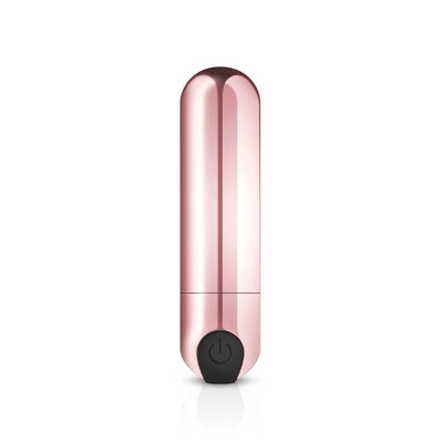 Золотистая вибропуля Rosy Gold Bullet Vibrator - 7,5 см. - фото, цены