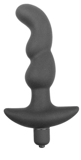 Черная анальная вибровтулка Erokay - 12,5 см. - фото, цены