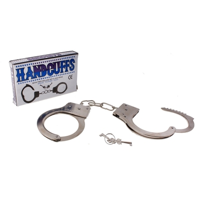 Серебристые металлические наручники с ключиками - фото, цены