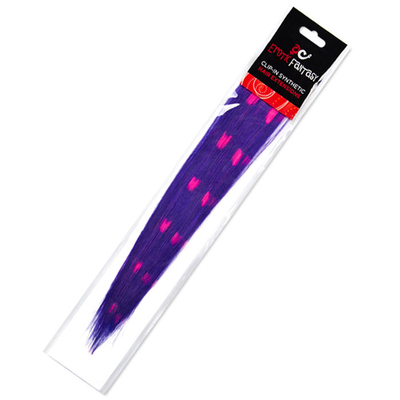 Цветные Clip-In локоны фиолетовые с розовыми сердечками - фото, цены